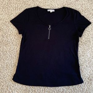 Pink Republic Ribbed short sleeve shirt